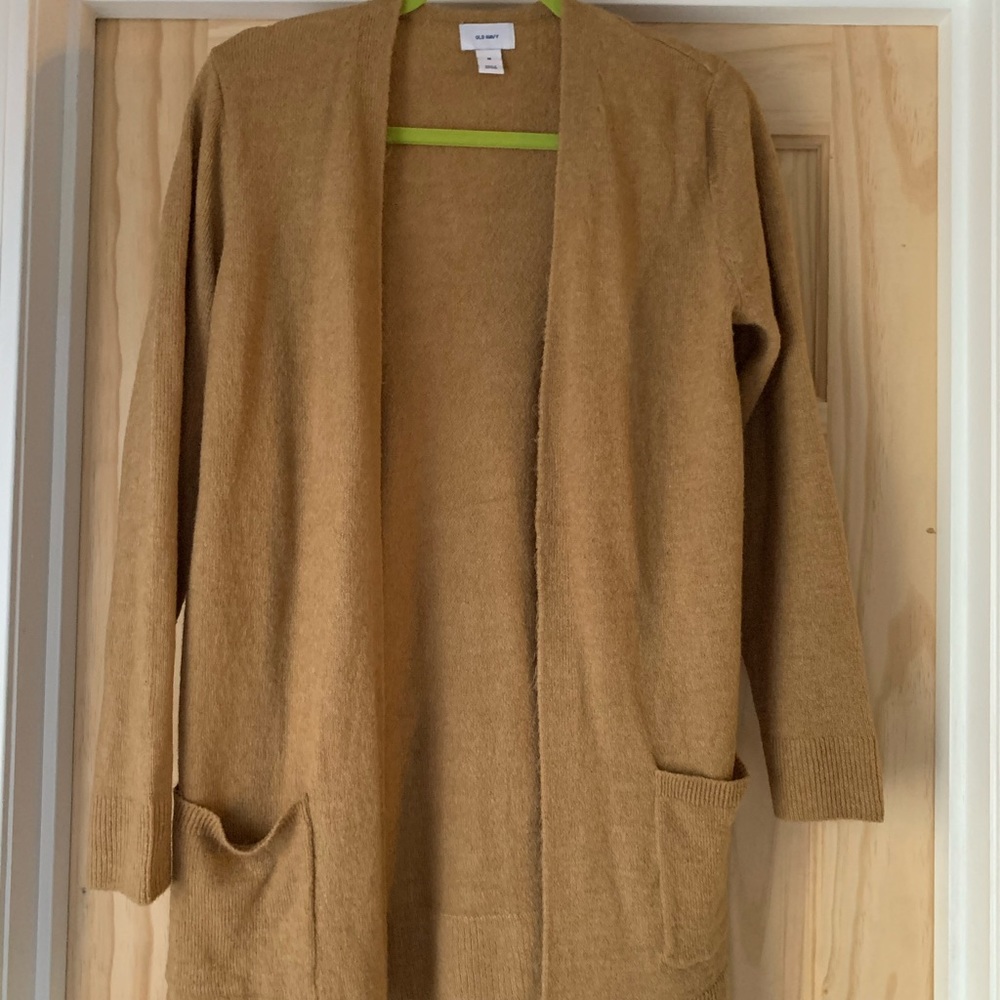 Camel sweater cardigan